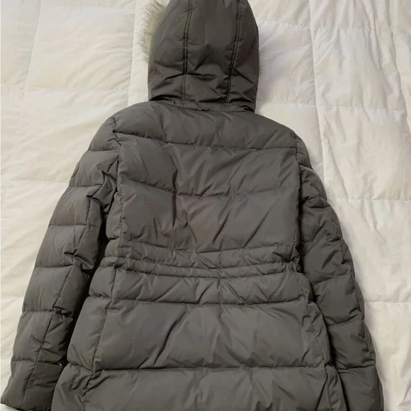 Ralph Lauren Gray Down Puffer Jacket parka with detachable Fur Hood size small - Picture 13 of 17